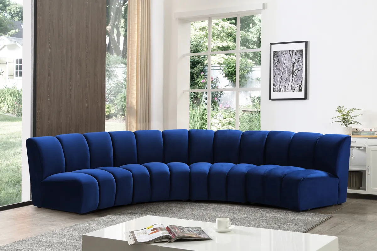 Infinity - 4 Piece Modular Sectional - Navy - View 2