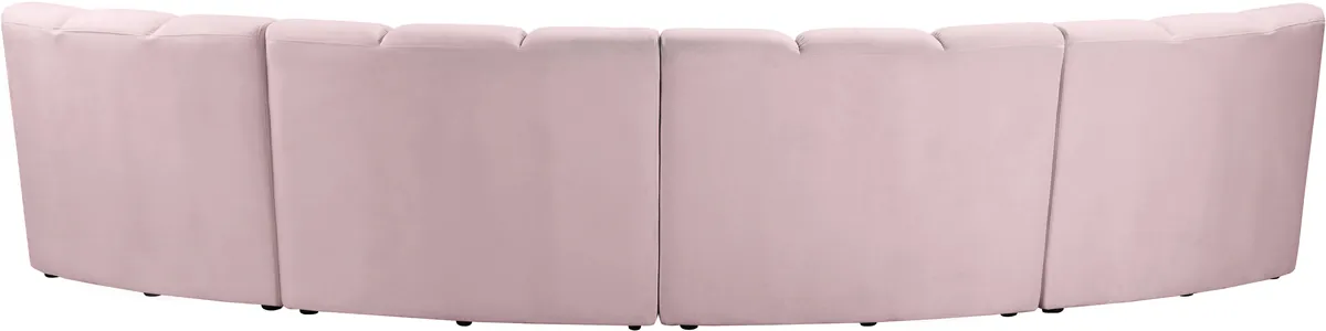 Infinity - 4 Piece Modular Sectional - Pink