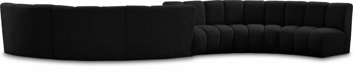 Infinity - 6 Piece Modular Sectional - Black - Fabric