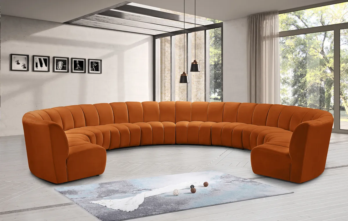 Infinity - 10 Piece Modular Sectional - Cognac - View 2