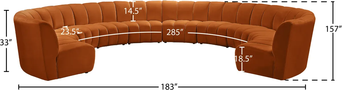 Infinity - 10 Piece Modular Sectional - Cognac