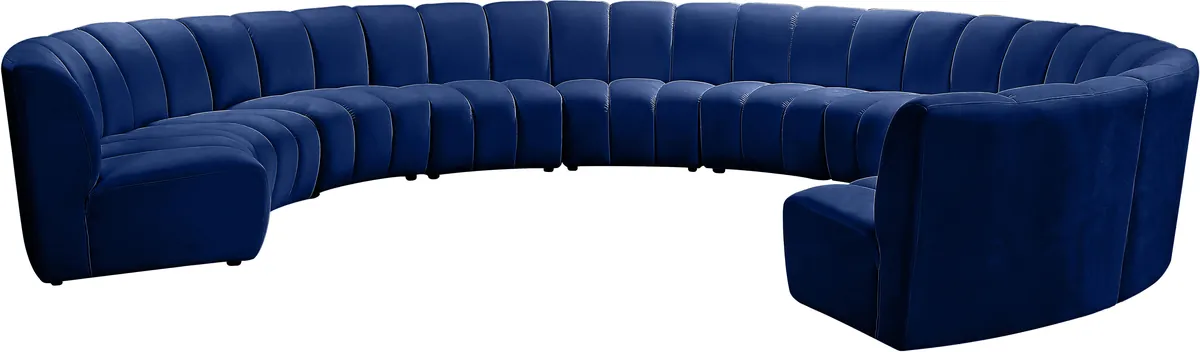 Infinity - 10 Piece Modular Sectional - Navy