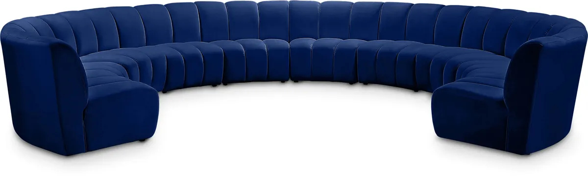 Infinity - 10 Piece Modular Sectional - Navy