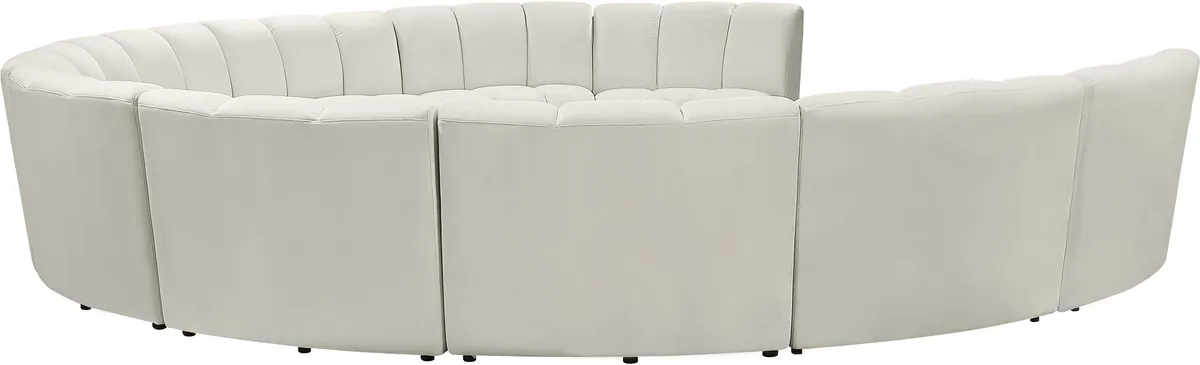 Infinity - 10 Piece Modular Sectional - Fabric - Cream