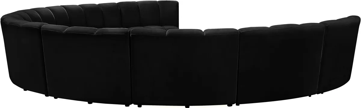 Infinity - 9 Piece Modular Sectional - Fabric - Black