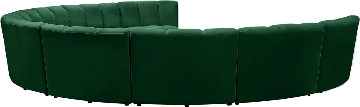 Infinity - 9 Piece Modular Sectional - Fabric - Green