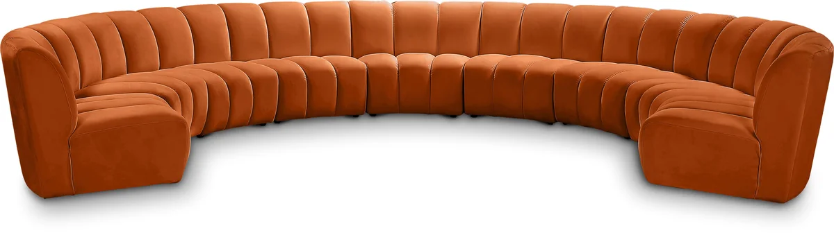 Infinity - 9 Piece Modular Sectional - Cognac