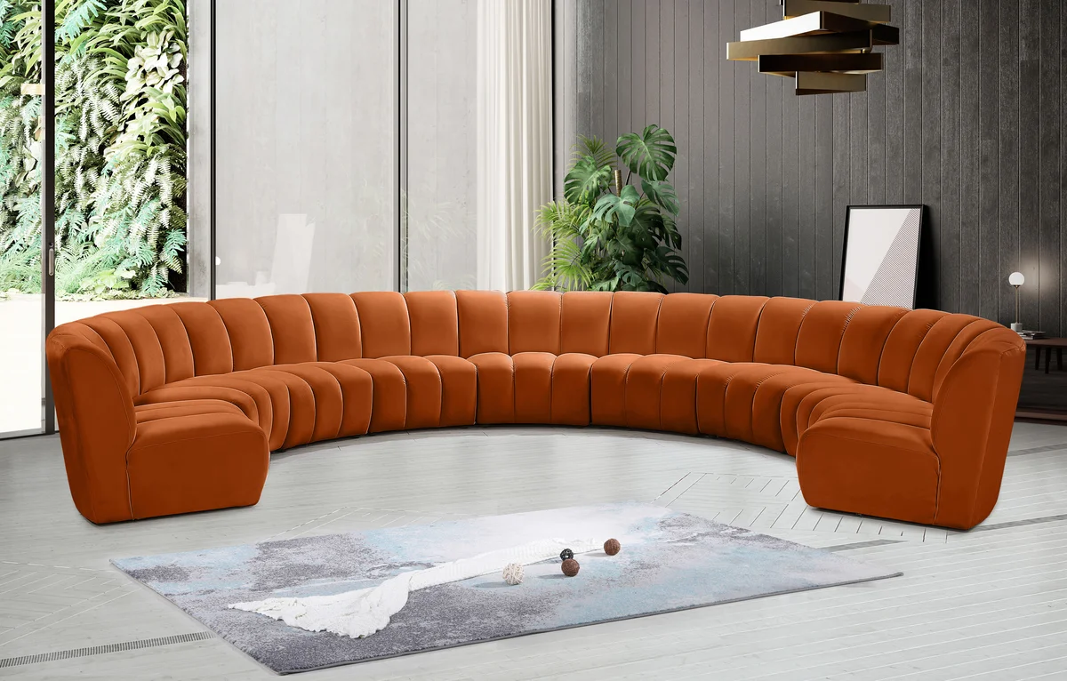 Infinity - 9 Piece Modular Sectional - Cognac