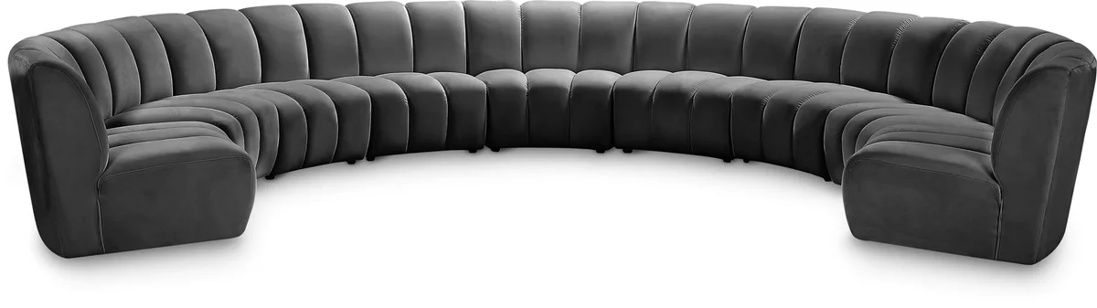 Infinity - 9 Piece Modular Sectional - Gray