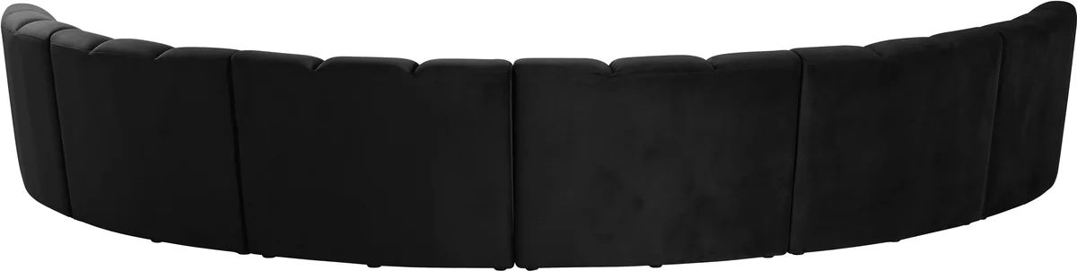 Infinity - 6 Piece Modular Sectional - Fabric - Black