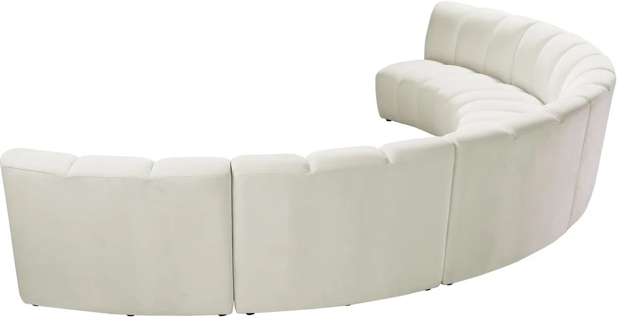 Infinity - 6 Piece Modular Sectional - Fabric - Cream