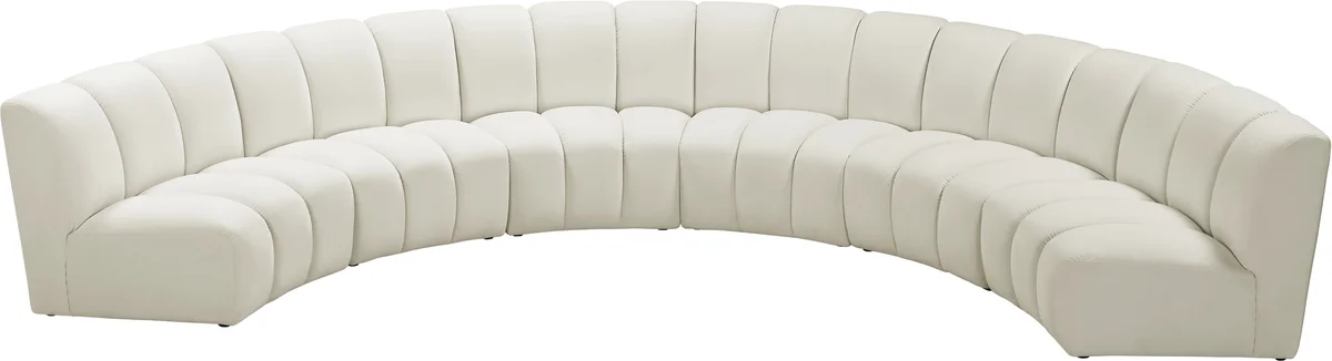 Infinity - 6 Piece Modular Sectional - Fabric - Cream