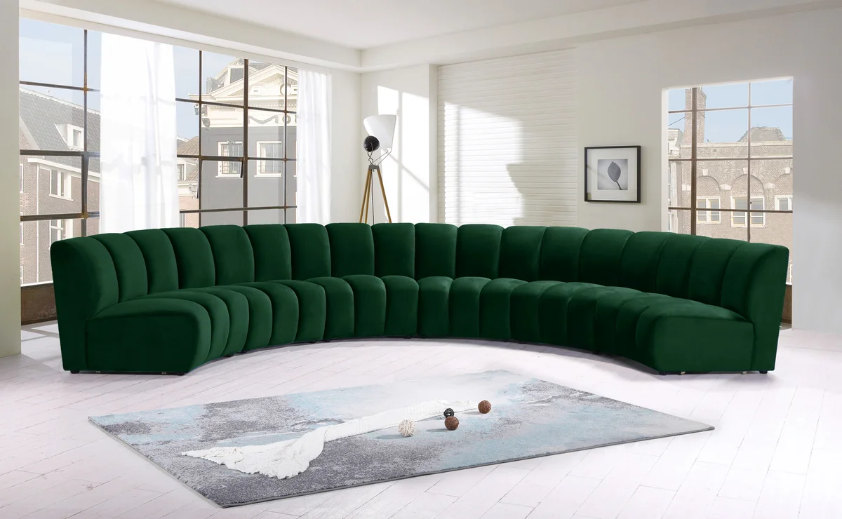 Infinity - 6 Piece Modular Sectional - Fabric - Green - View 2