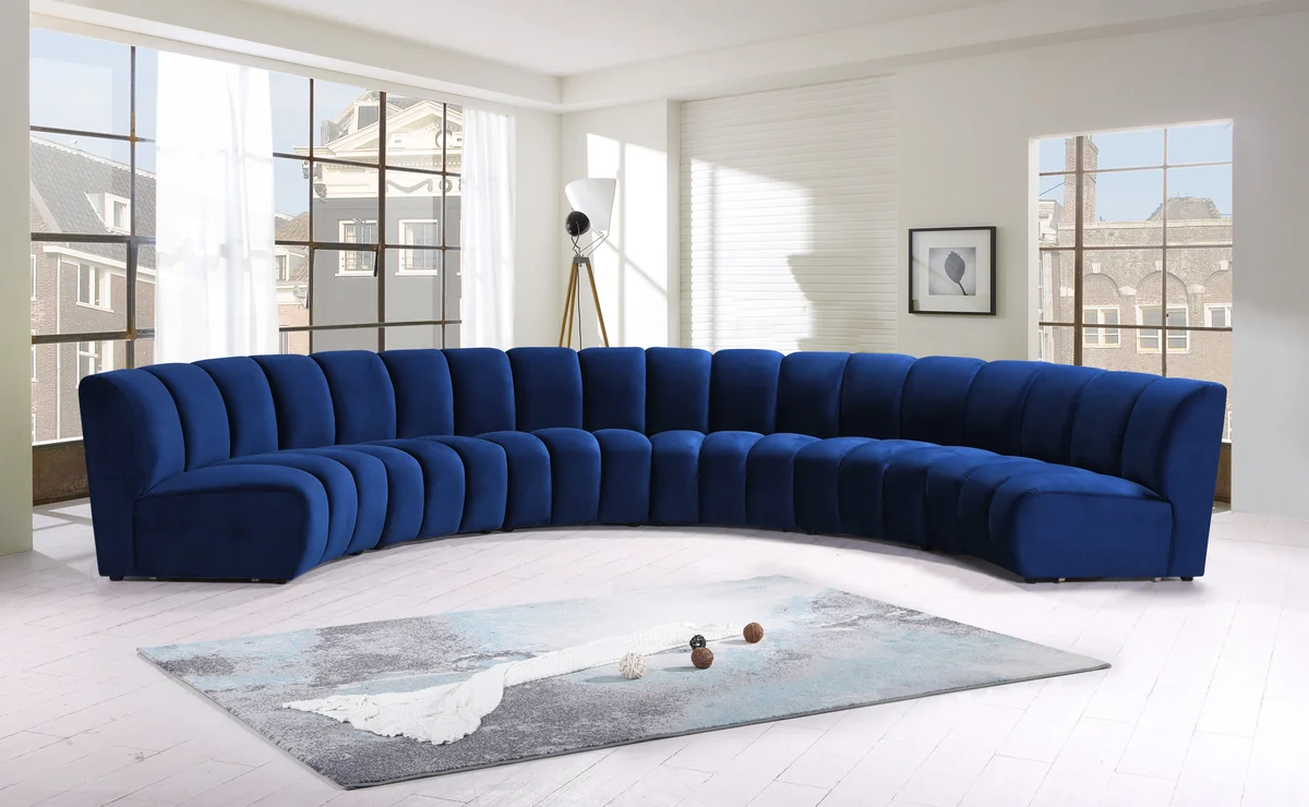 Infinity - 6 Piece Modular Sectional - Navy - View 2