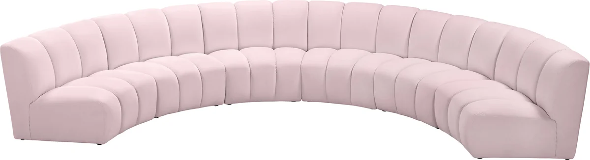 Infinity - 6 Piece Modular Sectional - Pink
