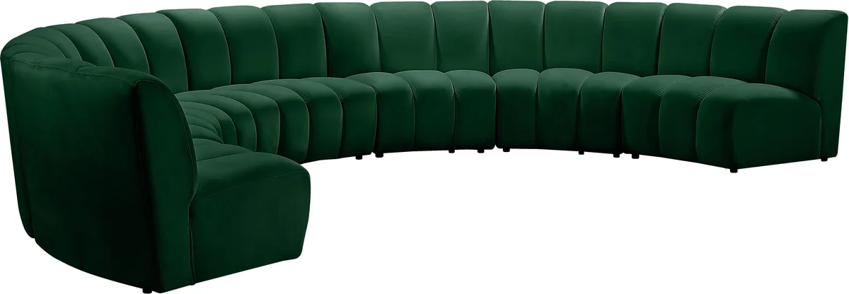Infinity - 7 Piece Modular Sectional - Fabric - Green