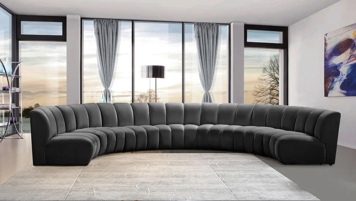 Infinity - 7 Piece Modular Sectional - Gray - View 2
