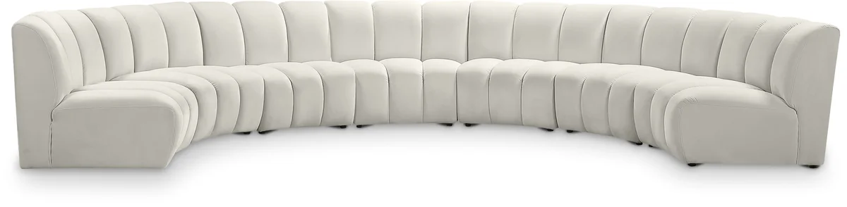 Infinity - 7 Piece Modular Sectional - Fabric - Cream