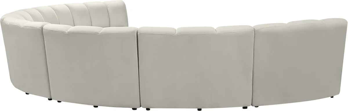 Infinity - 7 Piece Modular Sectional - Fabric - Cream