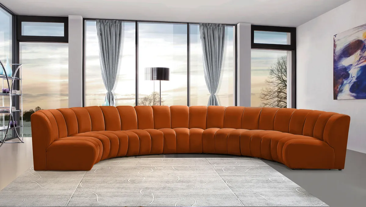 Infinity - 7 Piece Modular Sectional - Cognac - View 2