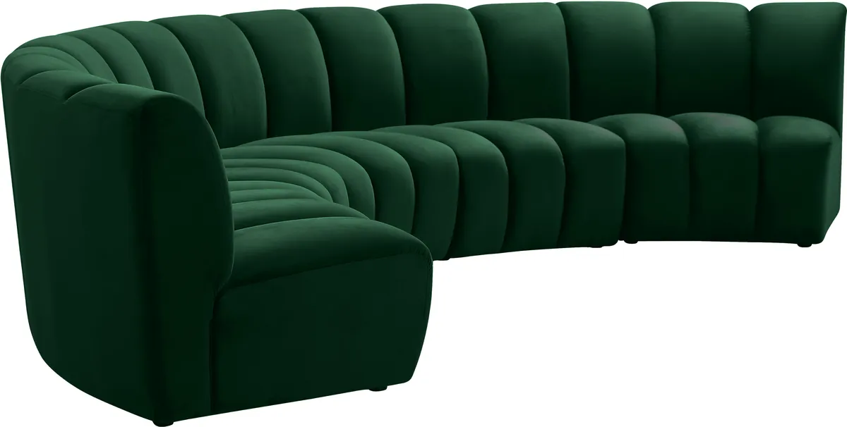 Infinity - 5 Piece Modular Sectional - Fabric - Green