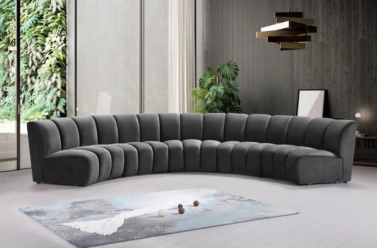 Infinity - 5 Piece Modular Sectional - Gray - View 2