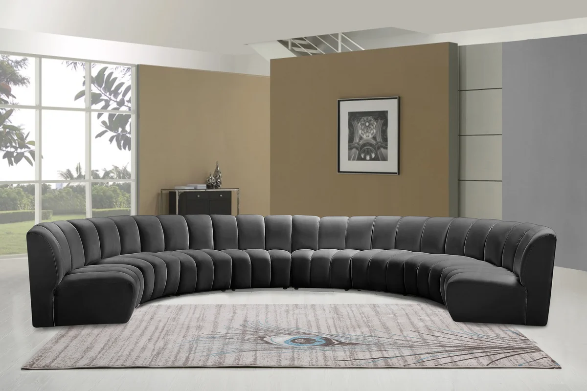 Infinity - 8 Piece Modular Sectional - Gray - View 2