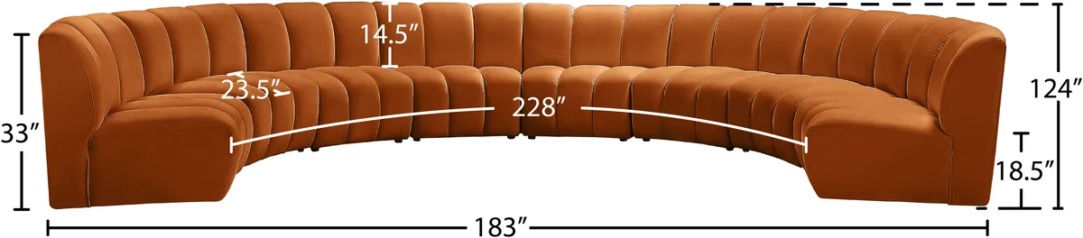 Infinity - 8 Piece Modular Sectional - Cognac