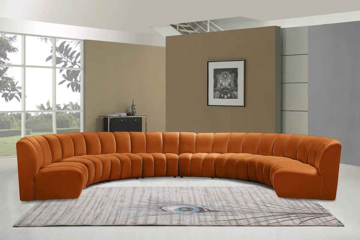 Infinity - 8 Piece Modular Sectional - Cognac - View 2