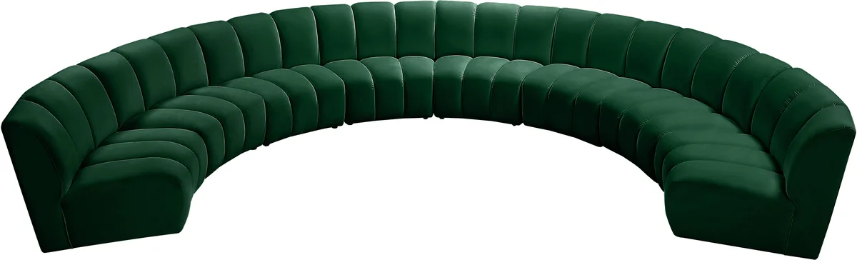 Infinity - 8 Piece Modular Sectional - Fabric - Green
