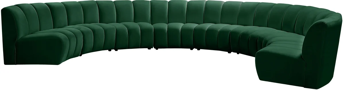 Infinity - 8 Piece Modular Sectional - Fabric - Green