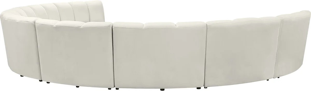 Infinity - 8 Piece Modular Sectional - Fabric - Cream