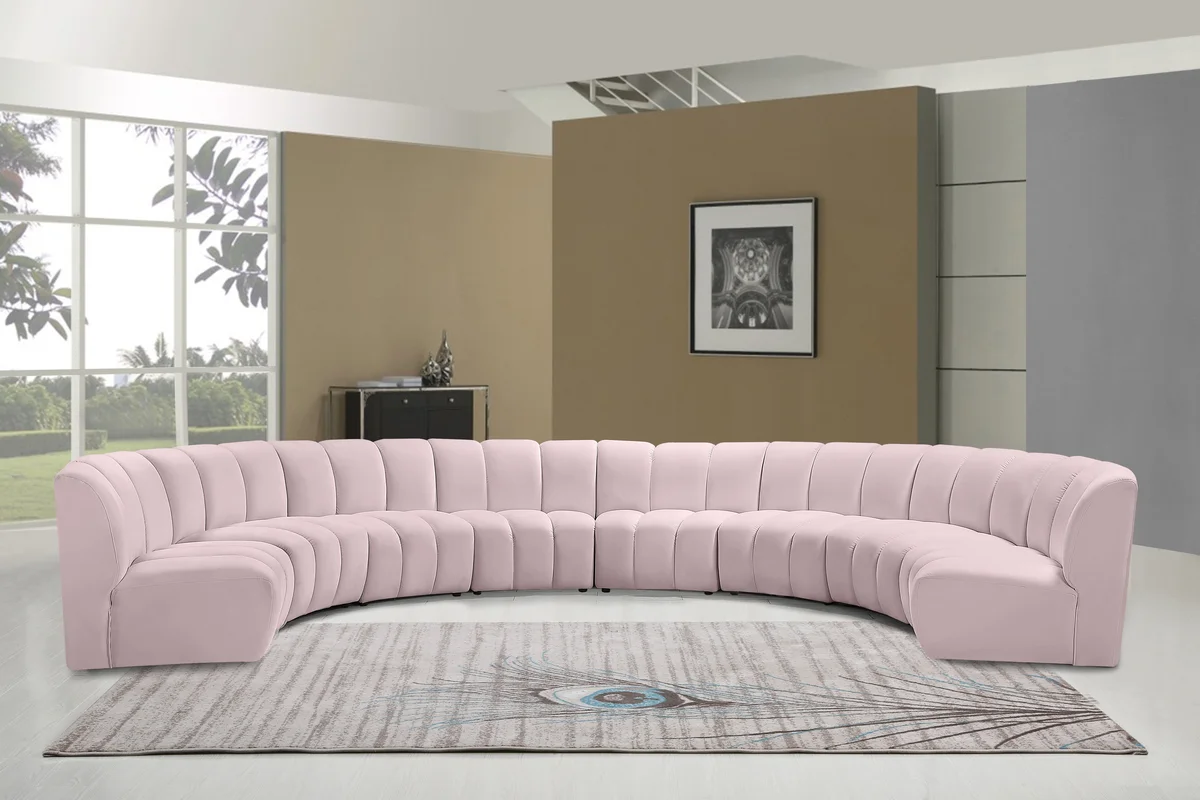 Infinity - 8 Piece Modular Sectional - Pink - View 2