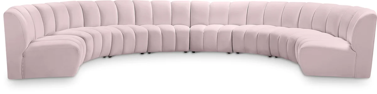 Infinity - 8 Piece Modular Sectional - Pink