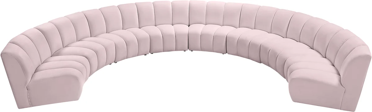 Infinity - 8 Piece Modular Sectional - Pink