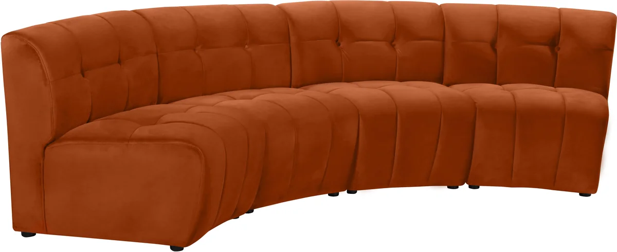 Limitless - 4 Piece Modular Sectional - Cognac