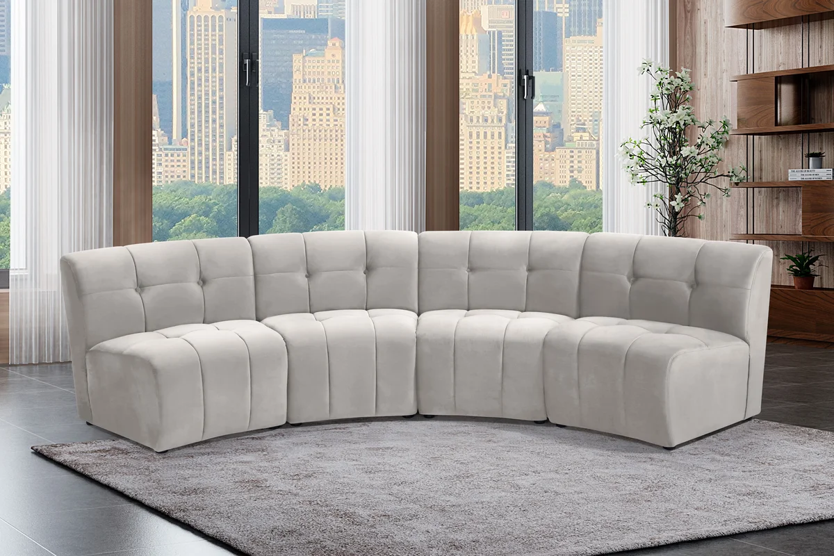 Limitless - 4 Piece Modular Sectional - Cream - View 2