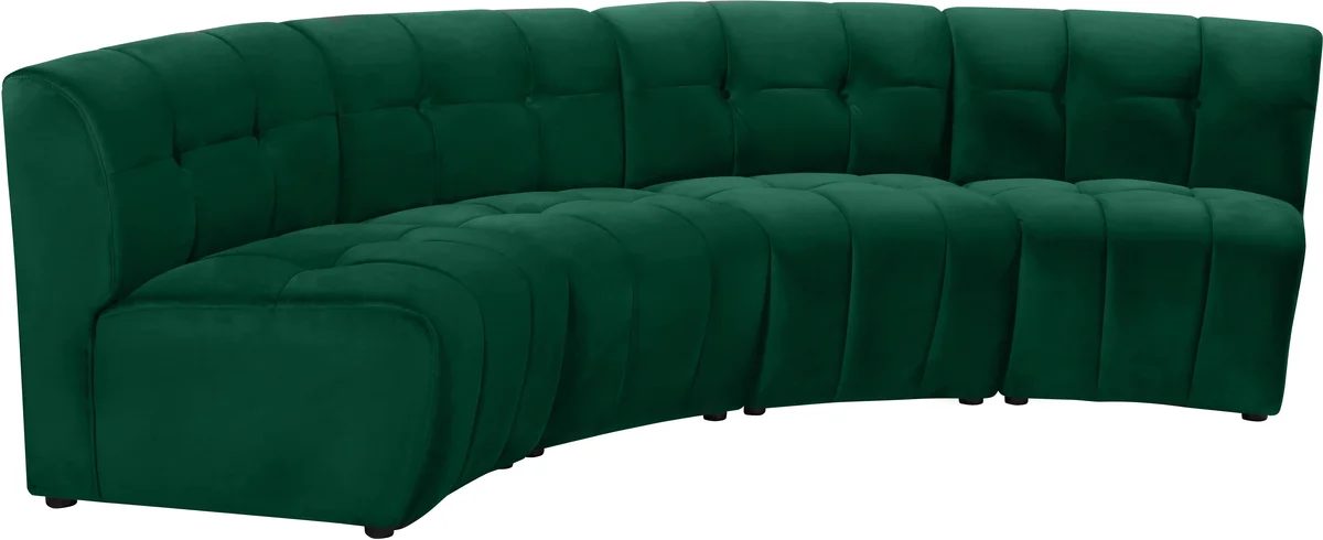 Limitless - 4 Piece Modular Sectional - Green