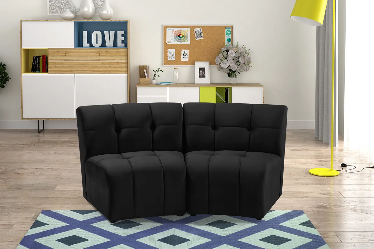 Limitless - 2 Piece Modular Sectional - Black - View 2