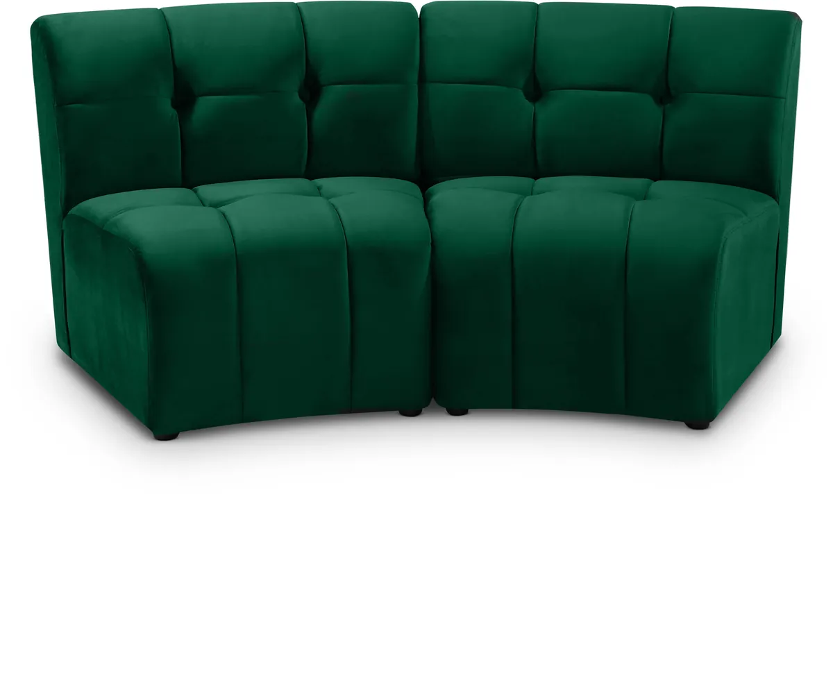 Limitless - 2 Piece Modular Sectional - Green