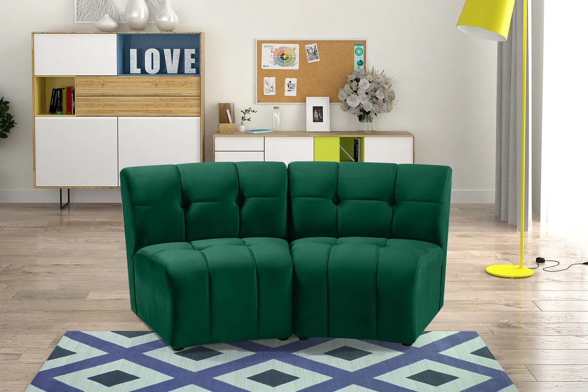 Limitless - 2 Piece Modular Sectional - Green - View 2