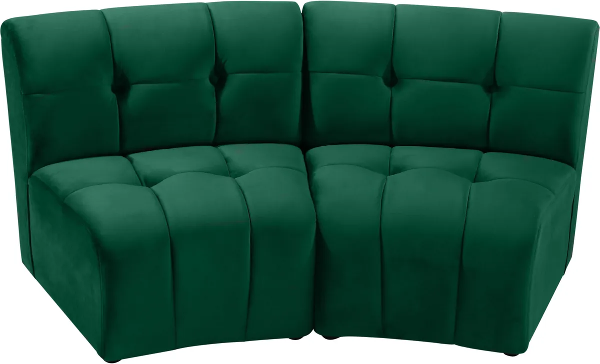 Limitless - 2 Piece Modular Sectional - Green