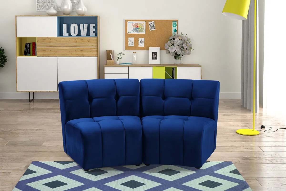 Limitless - 2 Piece Modular Sectional - Navy - View 2