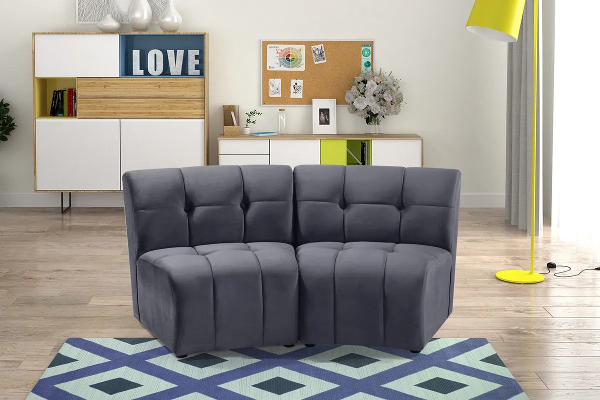 Limitless - 2 Piece Modular Sectional - Gray - View 2