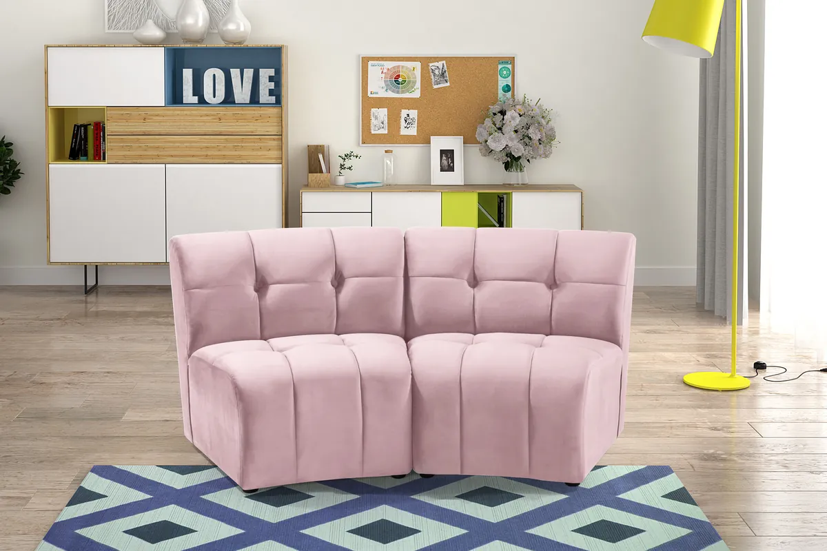 Limitless - 2 Piece Modular Sectional - Pink - View 2