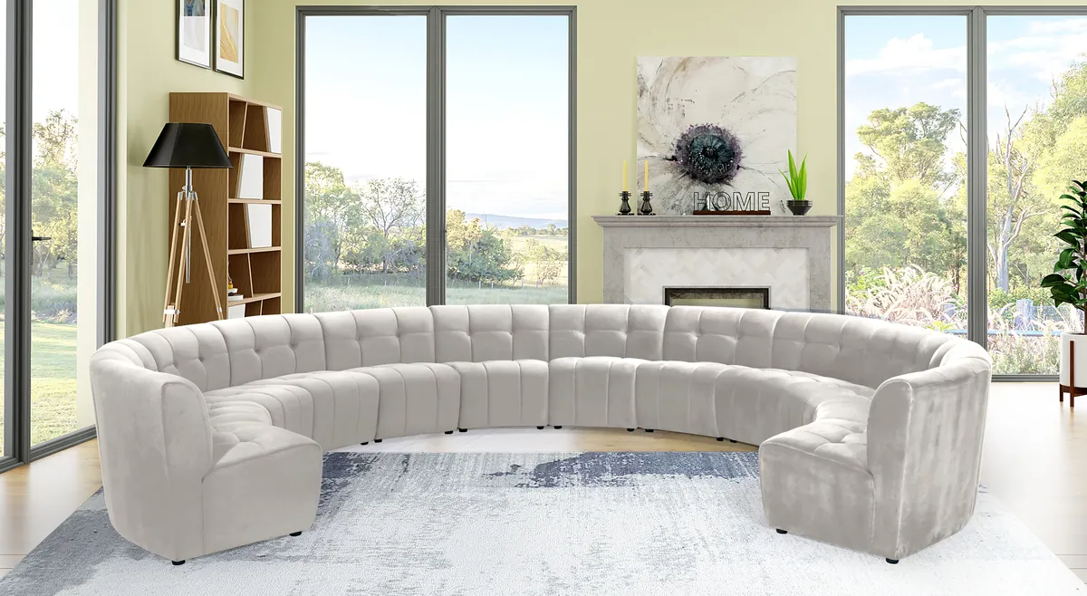 Limitless - 12 Piece Modular Sectional - Cream - View 2