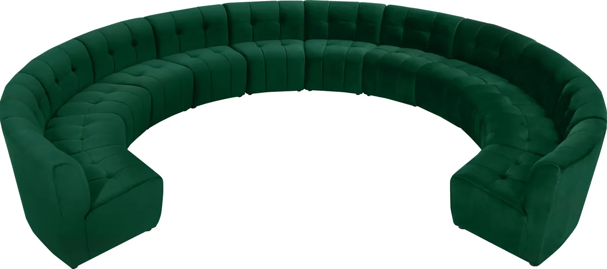Limitless - 12 Piece Modular Sectional - Green