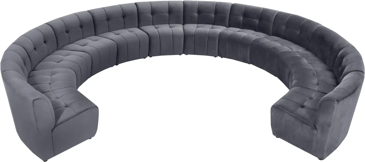 Limitless - 12 Piece Modular Sectional - Gray