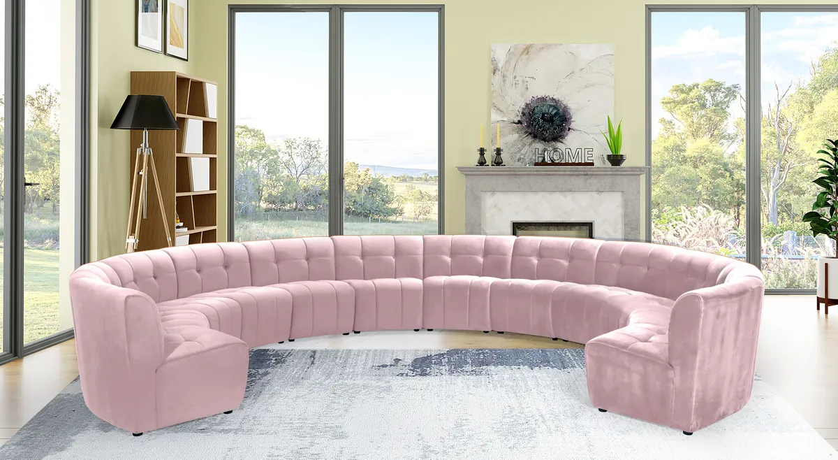 Limitless - 12 Piece Modular Sectional - Pink - View 2