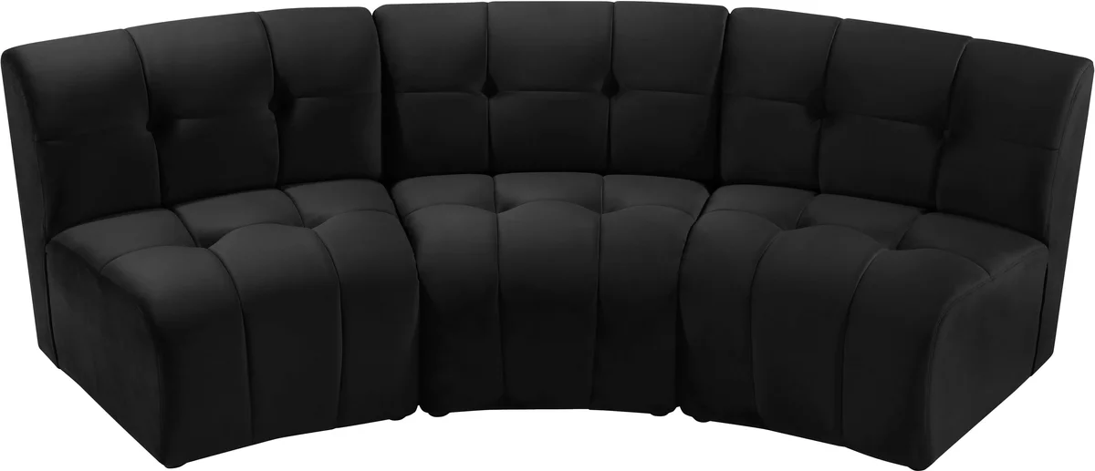 Limitless - 3 Piece Modular Sectional - Black